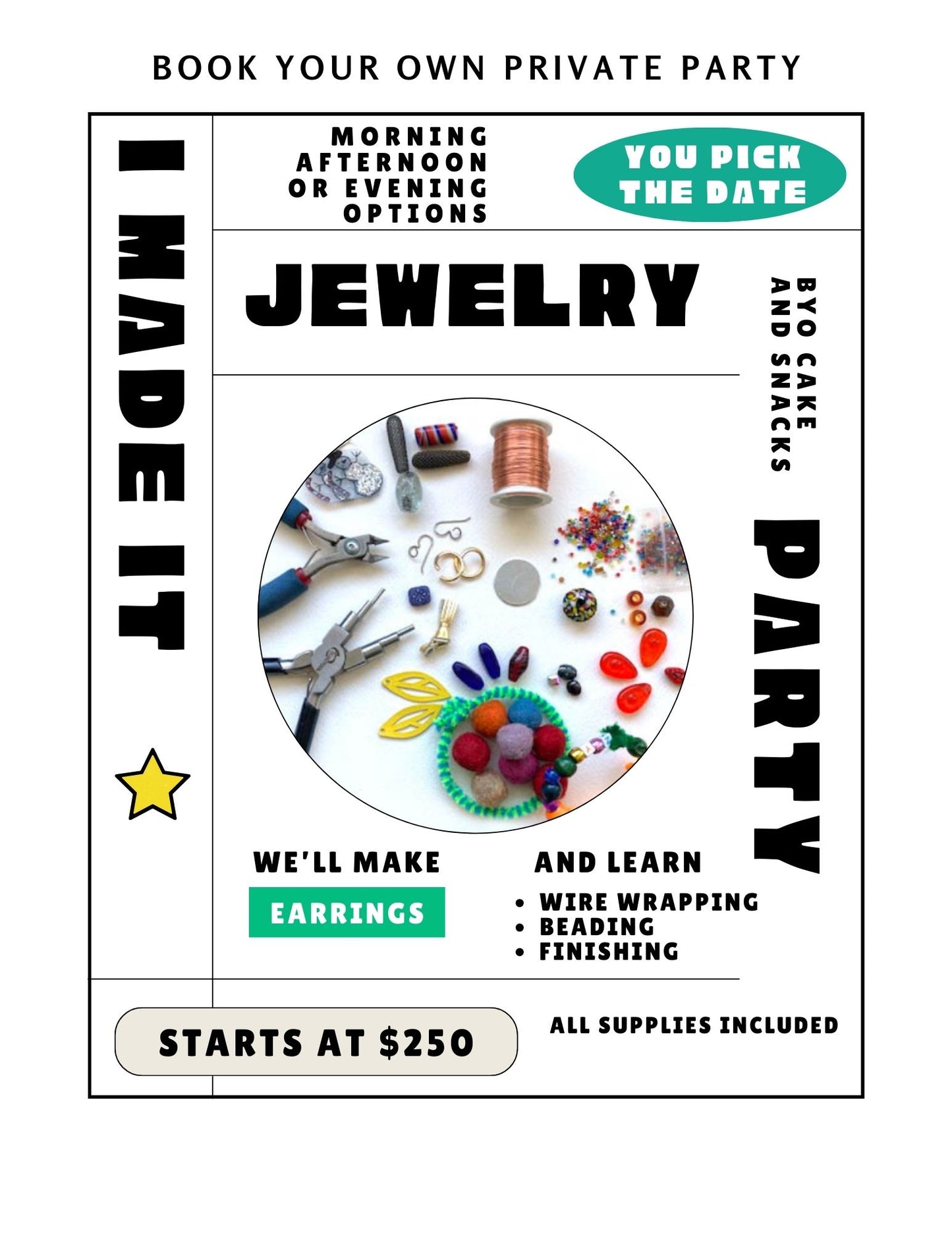 Book Your Own Private Wire Wrapping Earrings Class/Party