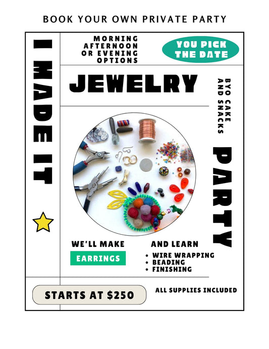Book Your Own Private Wire Wrapping Earrings Class/Party