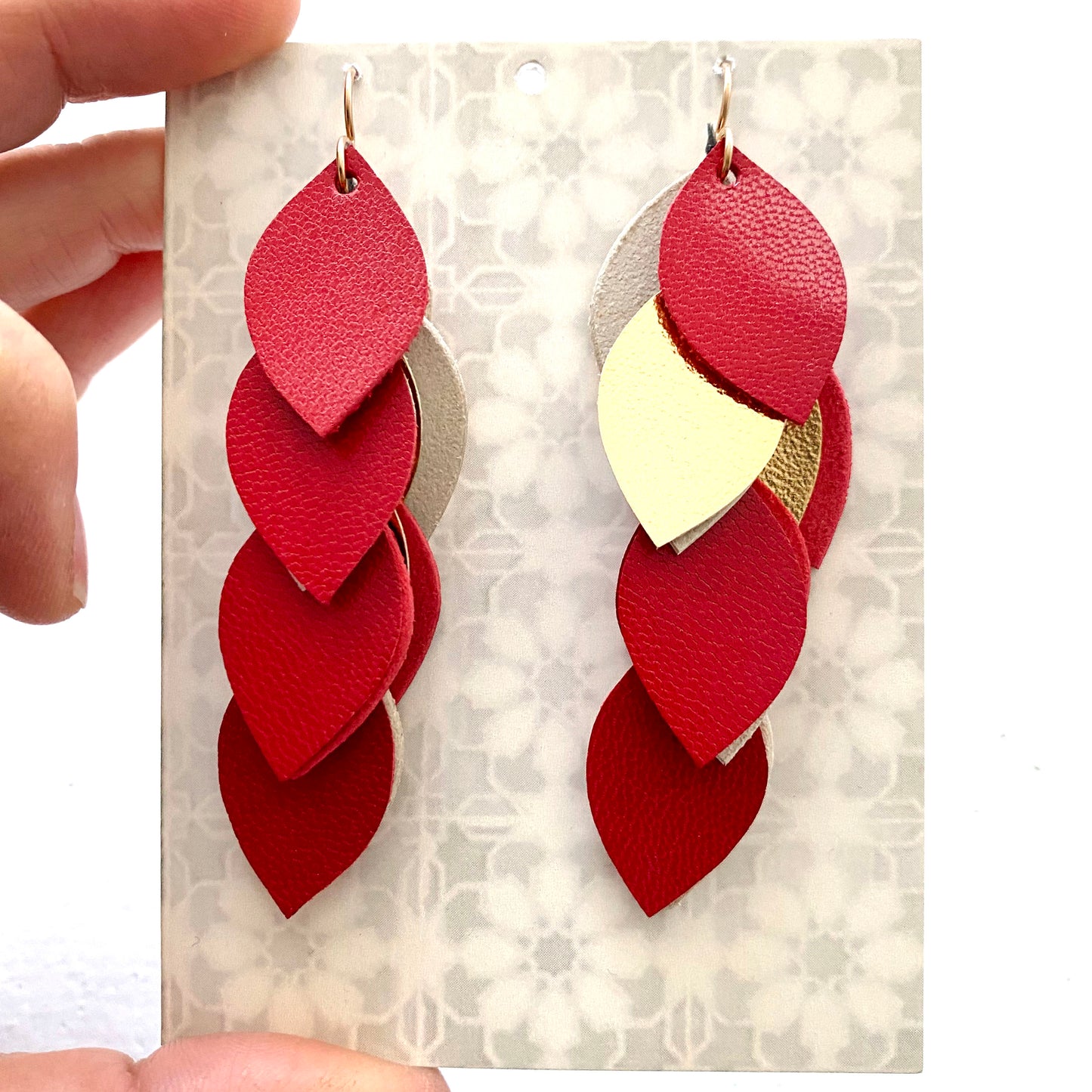 49er Leather Cascade Earrings