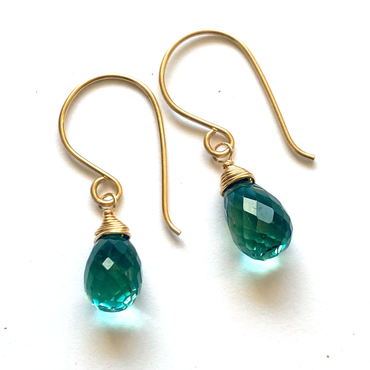 Aquamarine Teardrop Earrings