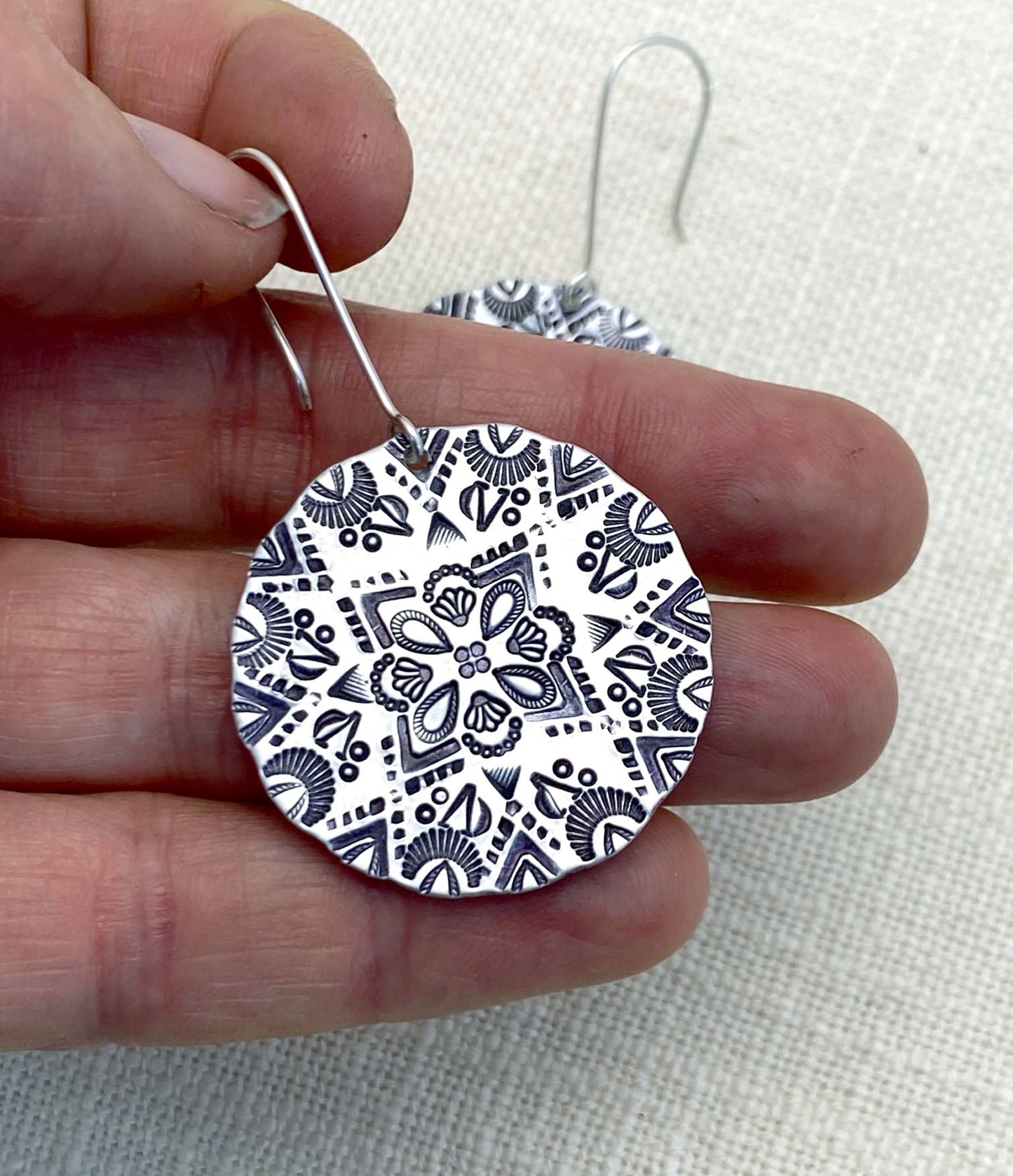 Stamping on Metal: Mandala Earrings Private Party