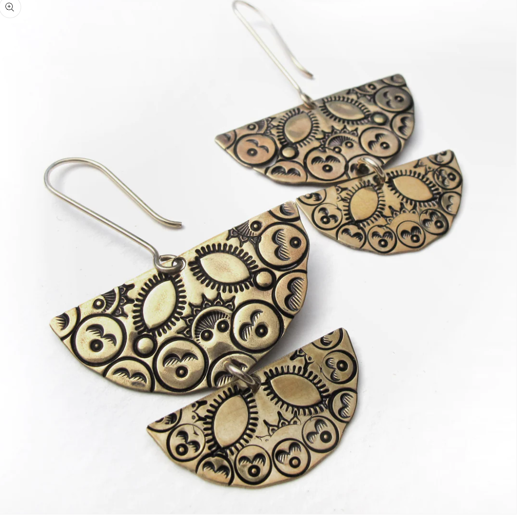 Stamping on Metal: Mandala Earrings Private Party