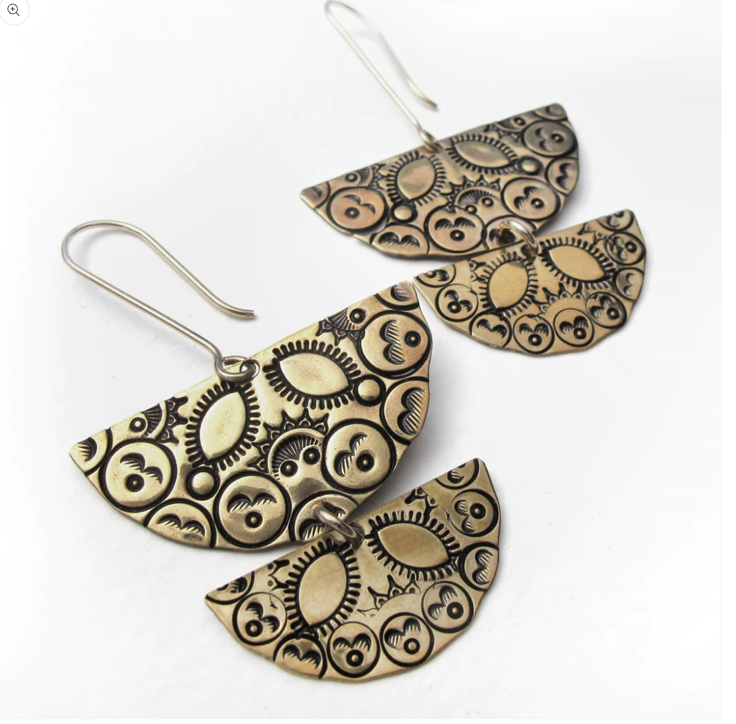 8/31/23 Stamping on Metal: Mandala Earrings