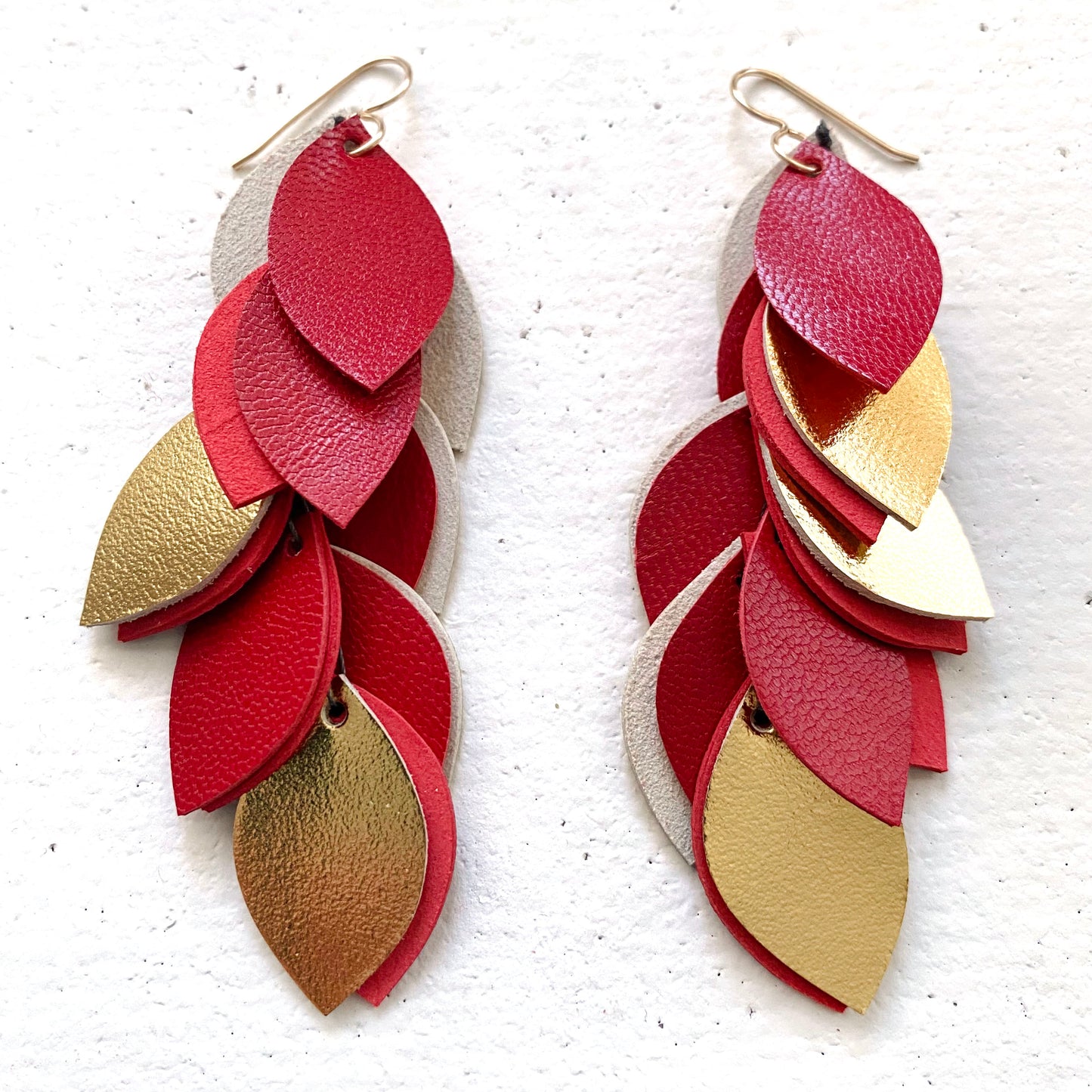 49er Leather Cascade Earrings