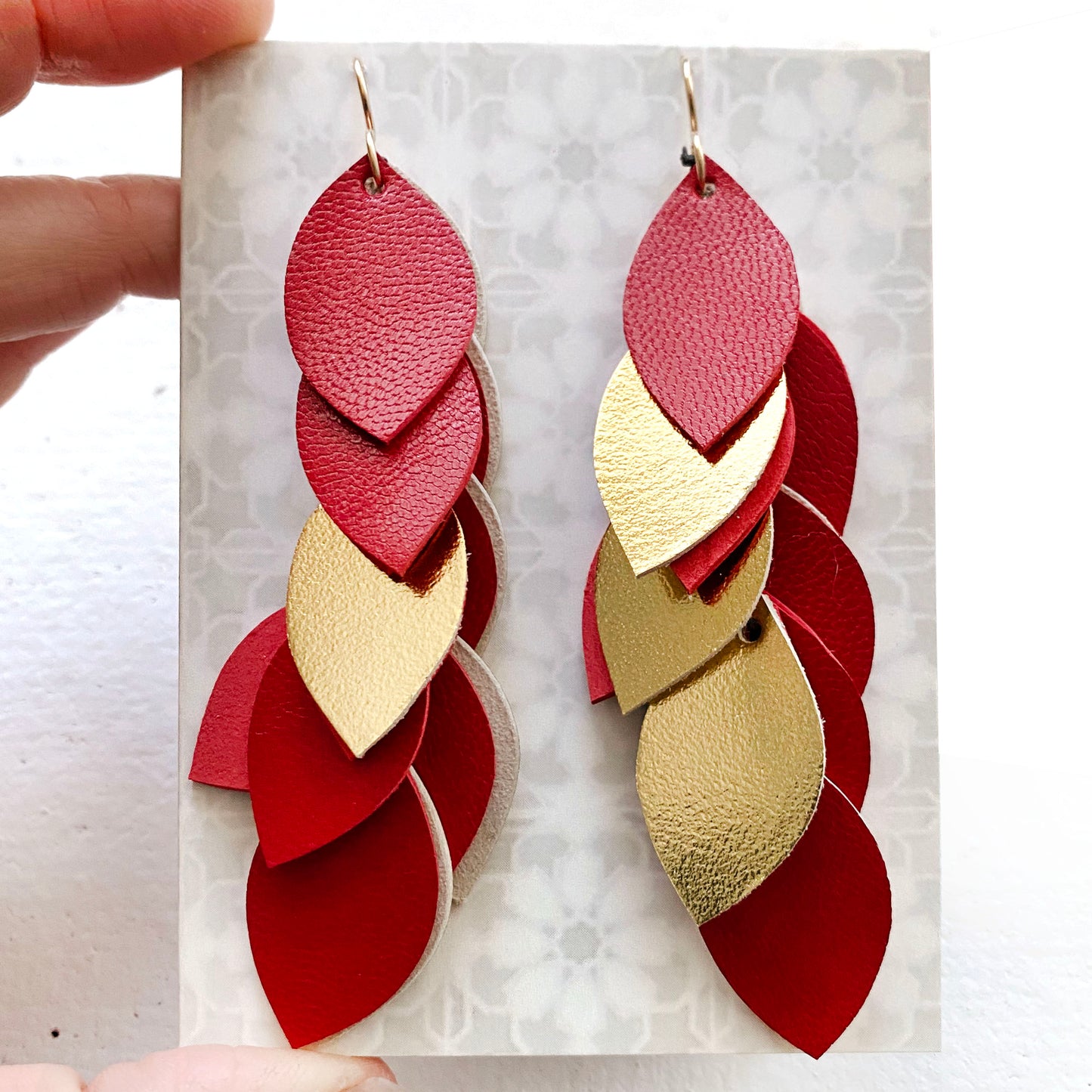 49er Leather Cascade Earrings