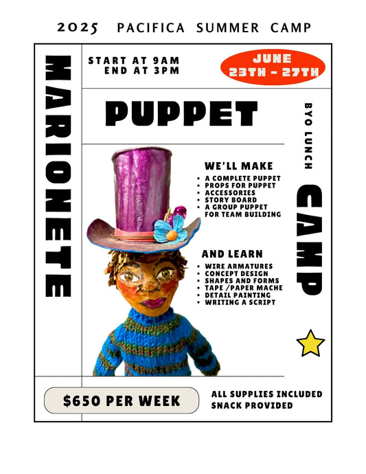 Marionette Puppet Camp 6/23- 6/27