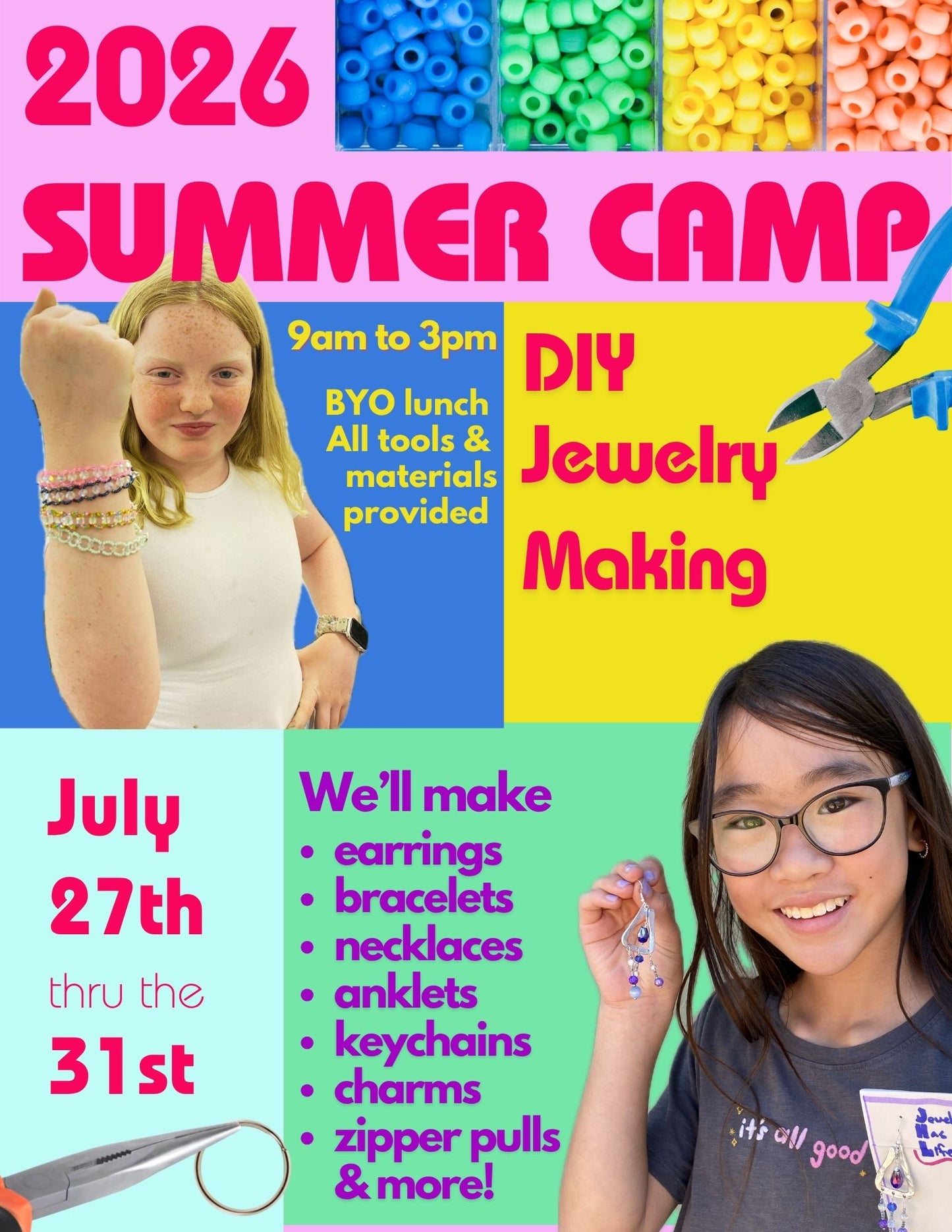 DIY JEWELRY CAMP July 27-31