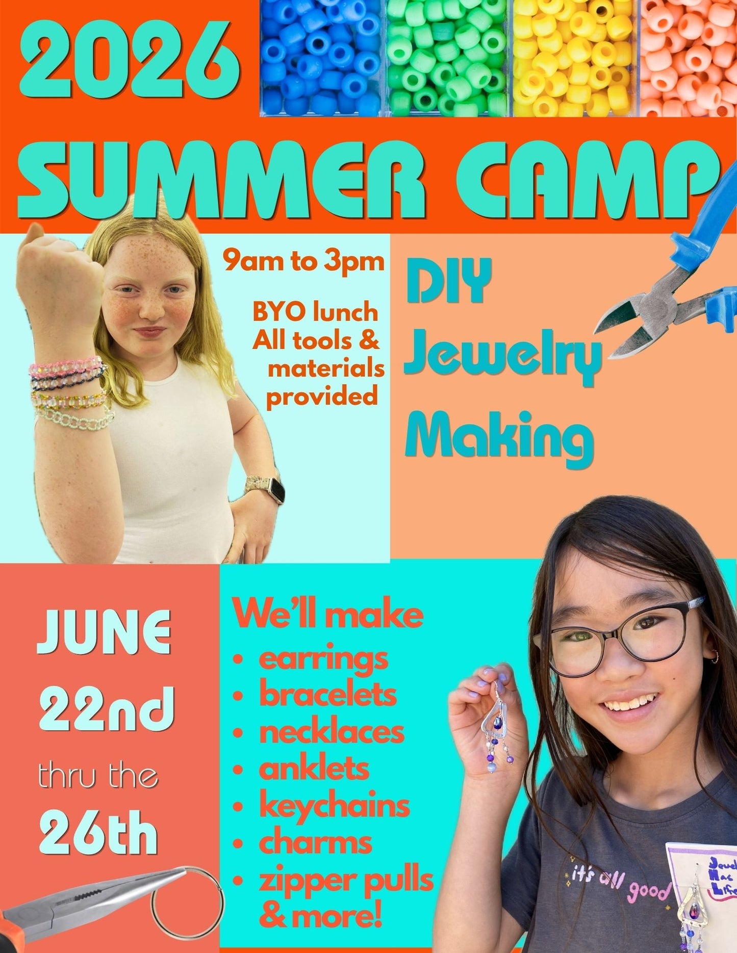 DIY JEWELRY CAMP You Pick the Date June 22-26