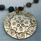 Stamped Golden Mandala Labradorite Necklace